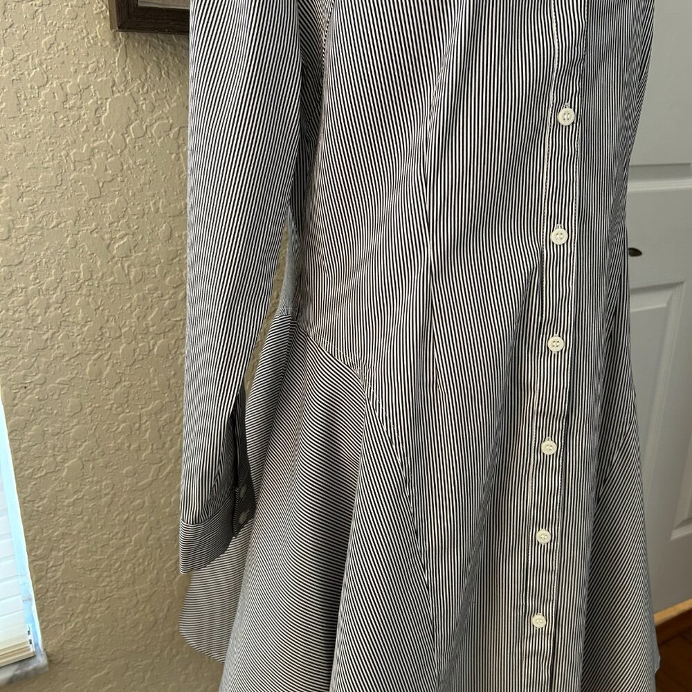 Inc. Navy & White Striped Fitted Shirt Dress - Picture 3 of 6